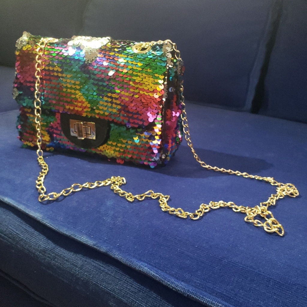 Multi Colored Sequence Purse
